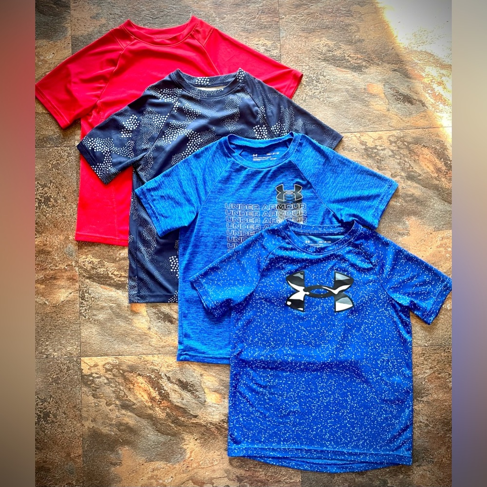 4 Count Boys Small Dri-fit short sleeve T-shirts